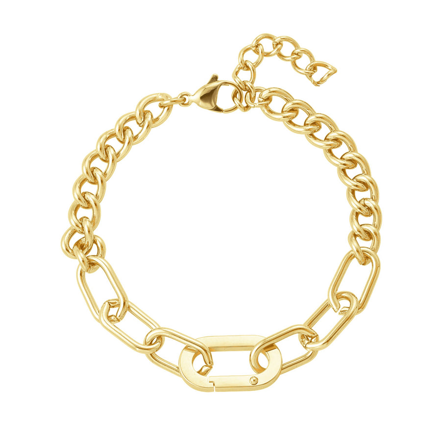 Locked links gold armband