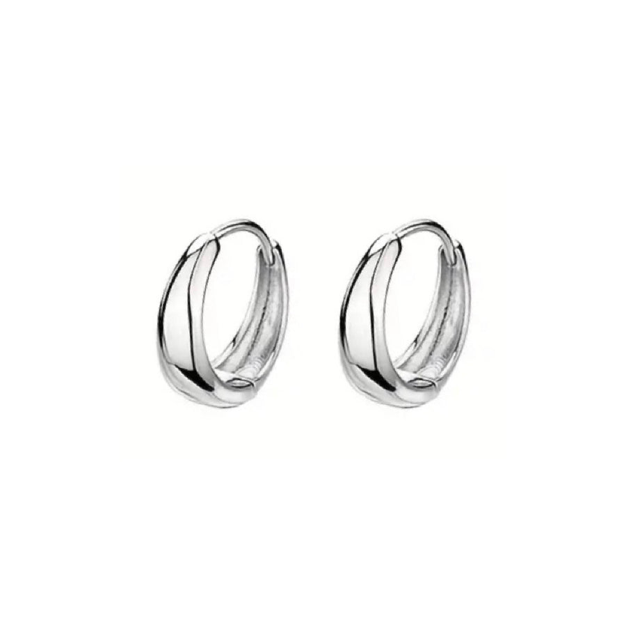 Stylish silver hoops