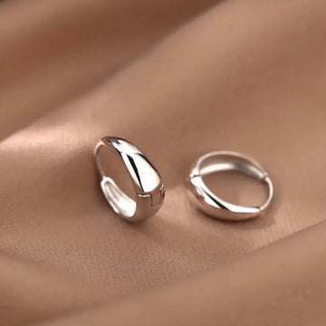 Stylish silver hoops